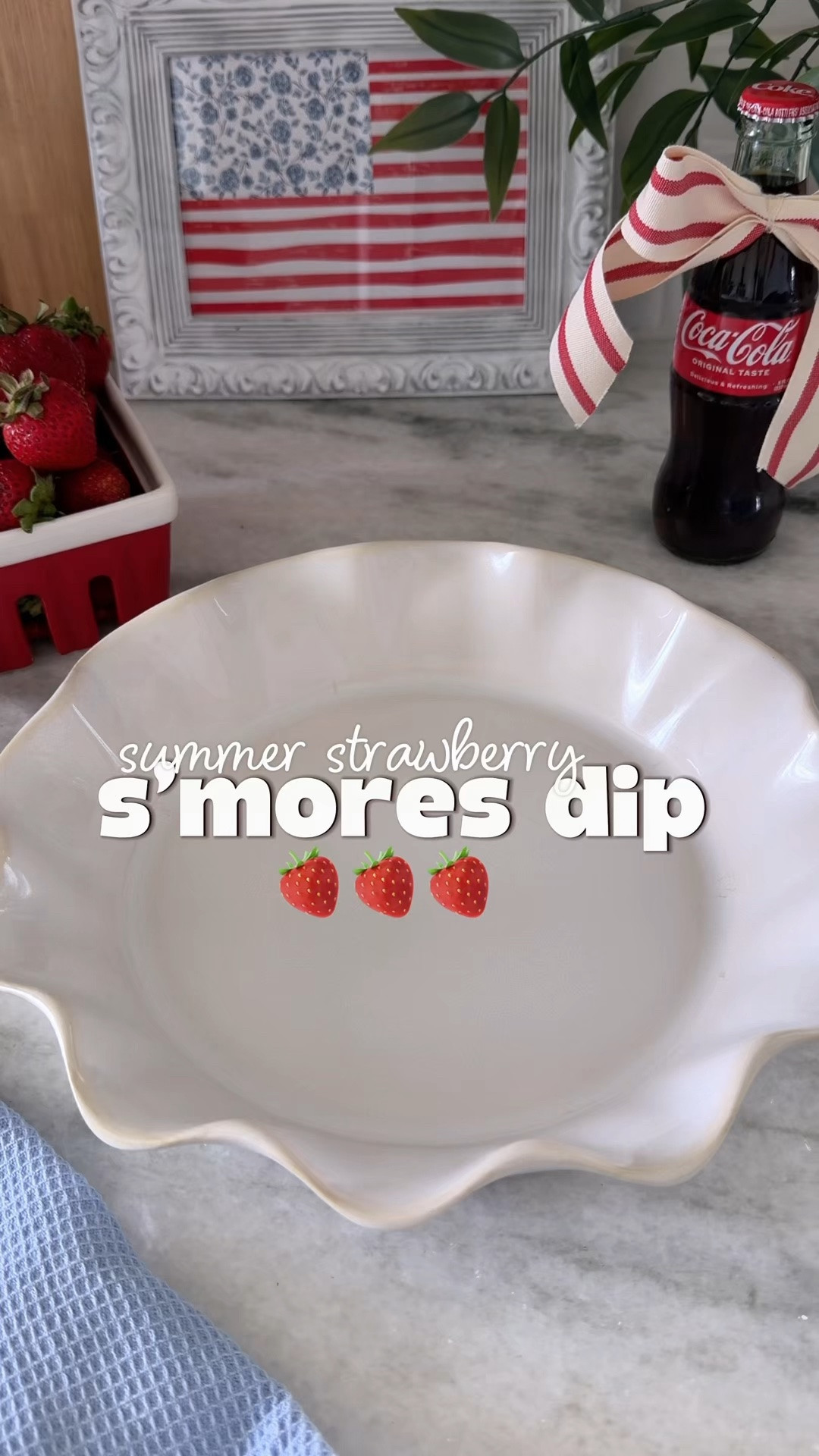 🍓 Summer Strawberry S’mores Dip

Ingredients:
• Cooking spray
• 1 bag chocolate chips
• Fresh strawberries, diced
• Mini chocolate chips (optional)
• Star marshmallows
• Graham crackers for serving

Directions:

1. Lightly spray your baking dish.
2. Add a layer of chocolate chips to the bottom.
3. Top with diced strawberries.
4. Sprinkle mini chocolate chips over the strawberries (optional but delicious).
5. Arrange the star marshmallows on top.
6. Bake at 350° until the chocolate is melted and the marshmallows are soft.
7. Turn the oven to broil for 1-2 minutes to toast the tops golden brown.

⚠️ Watch closely while broiling! Marshmallows can go from perfectly golden to burnt very quickly.

Serve warm with graham crackers and enjoy!

#LTKfoodie #LTKHome #LTKSeasonal