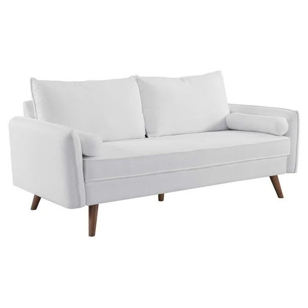 Modway Revive Fabric Upholstered Sofa, White | Walmart (US)