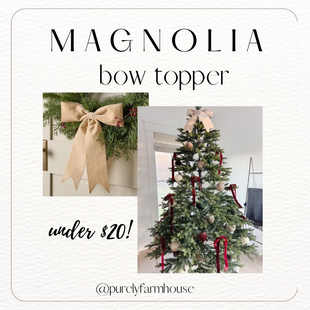 Gorgeous large ivory bow topper on sale and perfect for trees, wreaths, or mantels



#LTKHome #LTKHoliday #LTKGiftGuide