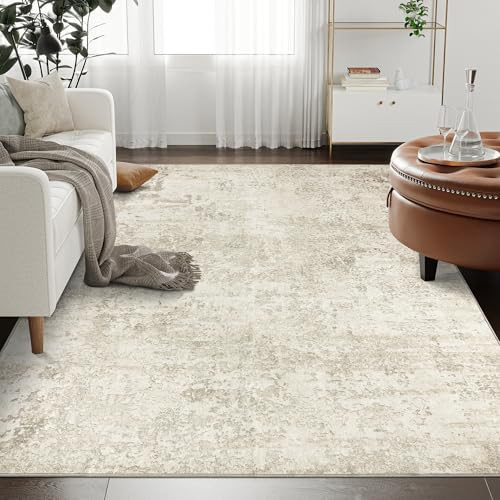 Art&Tuft Washable Rugs 5x8, Anti-Slip Backing Abstract 5x8 Area Rug, Stain Resistant Rugs for Liv... | Amazon (US)
