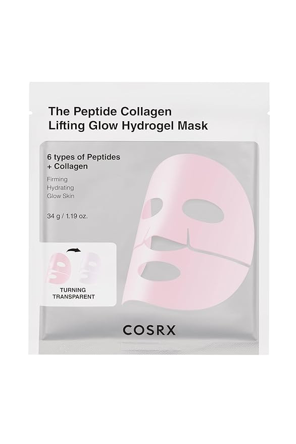 COSRX The Peptide Collagen Lifting Glow Hydrogel Face Masks Skincare 1 EA, Collagen Face Mask, Tr... | Amazon (US)