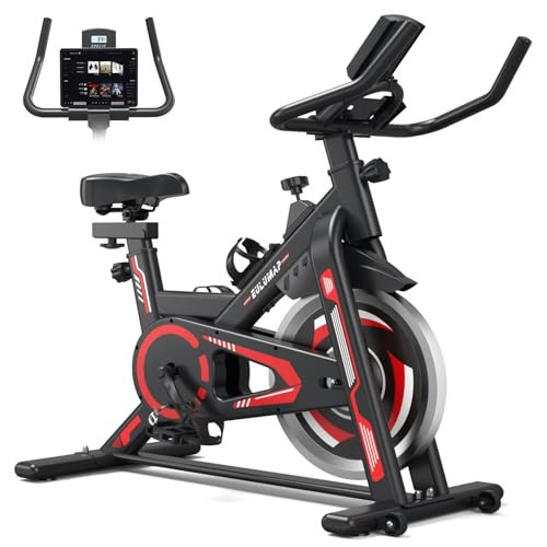 Exercise Bike-Indoor Cycling Bike Stationary Bike for Home Gym, Cycle Bike With Digital Display & Comfortable Seat Cushion, RedBlack | Amazon (US)