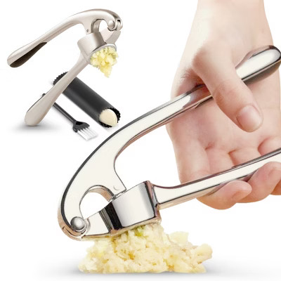 Cheer Collection Heavy Duty and Easy to Squeeze Garlic Crusher | Target