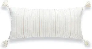 Hofdeco Beach Indoor Outdoor Long Lumbar Pillow Cover ONLY for Bed, Backyard, Couch, Sofa Camel S... | Amazon (US)