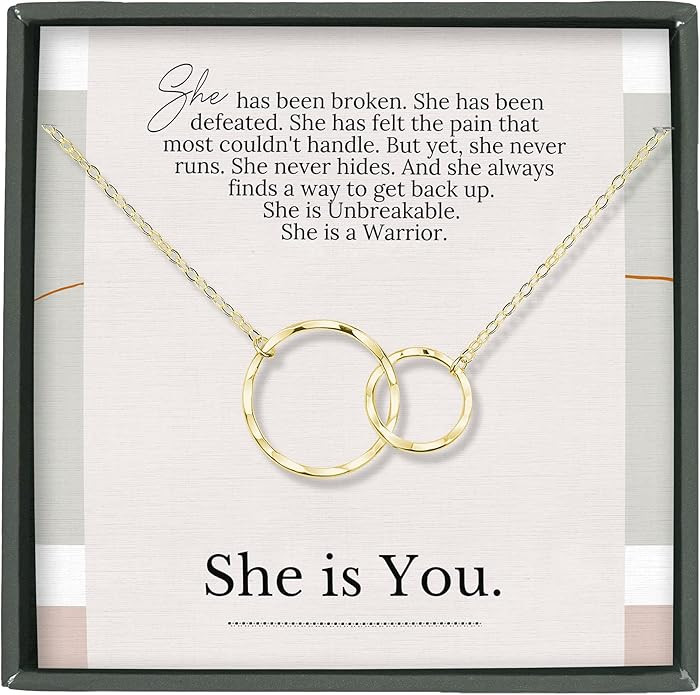 HOPE LOVE SHINE Inspirational Gifts for Women, Motivational Strength Necklace, Infertility Gift F... | Amazon (US)