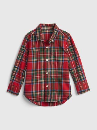 Toddler Plaid Poplin Shirt | Gap (US)