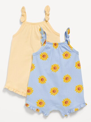 Sleeveless Tie-Knot One-Piece Romper 2-Pack for Baby | Old Navy (US)
