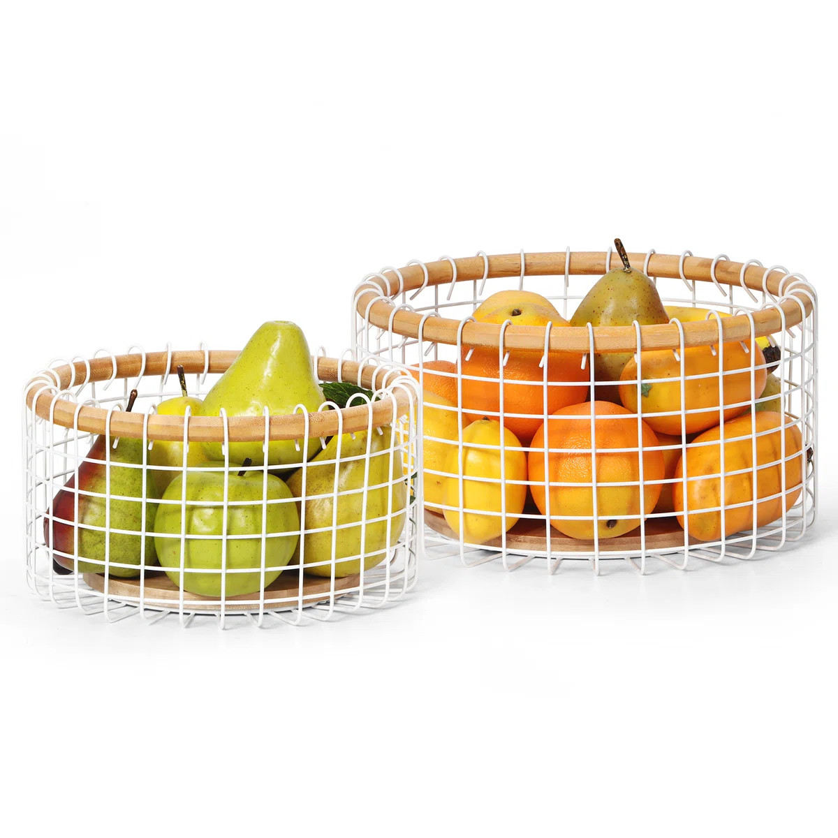 Ebern Designs Calavar Metal Fruit Bowl (Set of 2) | Wayfair North America