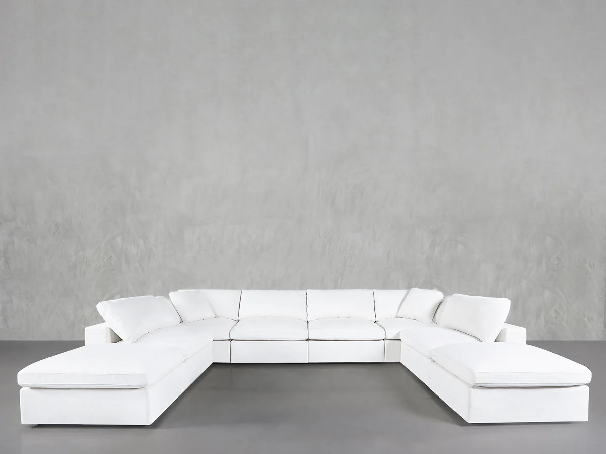 8-Seat Modular Double Lounger U-Sectional (Extra-Deep) | 7th Avenue