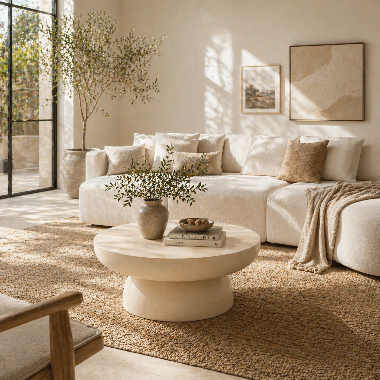 White Faux Marble End Table With Rain Cover, Suitable For Both Indoor And Outdoor Use | Wayfair North America