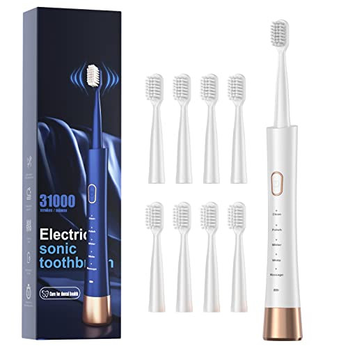 High Vibration Sonic Electric Toothbrush for Adults with 2 Minutes Smart Timer, Fast Charge Lasts... | Amazon (US)