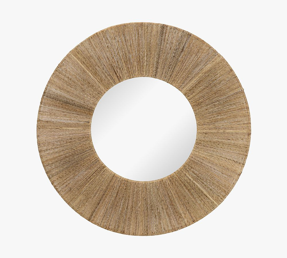 La Gomera Jute Round Mirror, 36" x 36" | Pottery Barn (US)