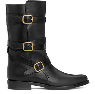 Celine lyra triple buckles boot in calfskin - CELINE | 24S US