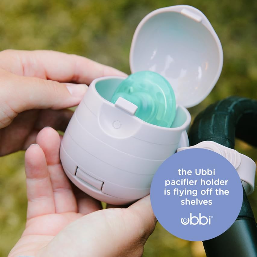 Ubbi On the Go Dual Pacifier Holder, Keeps Baby’s Binkies Clean and Accessible, Includes Silico... | Amazon (US)