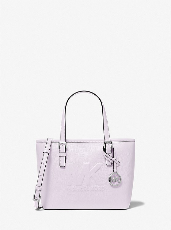 Jet Set Travel Extra-Small Logo Embossed Pebbled Leather Tote | Michael Kors US