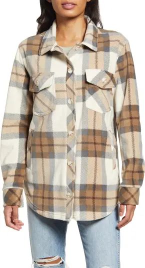 Thread & Supply Plaid Polar Fleece Shacket | Nordstrom | Nordstrom