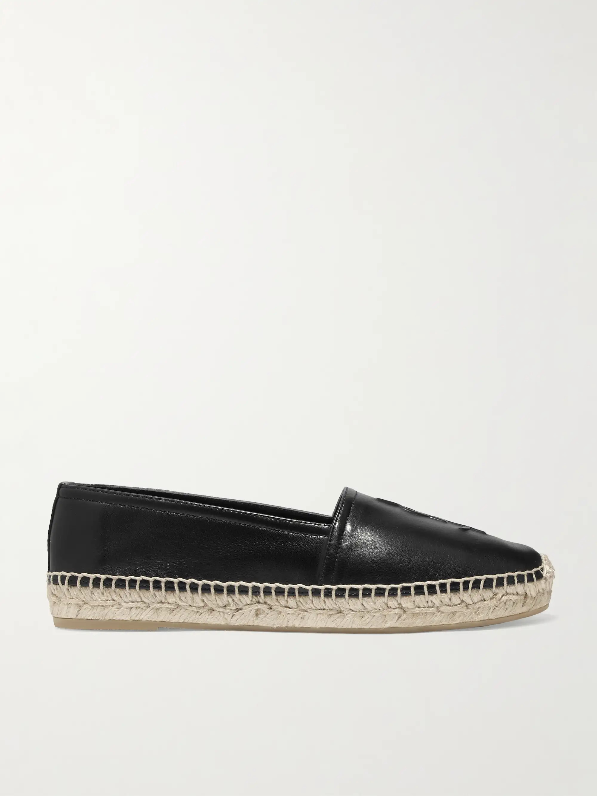 Logo-embossed leather espadrilles | NET-A-PORTER (US)