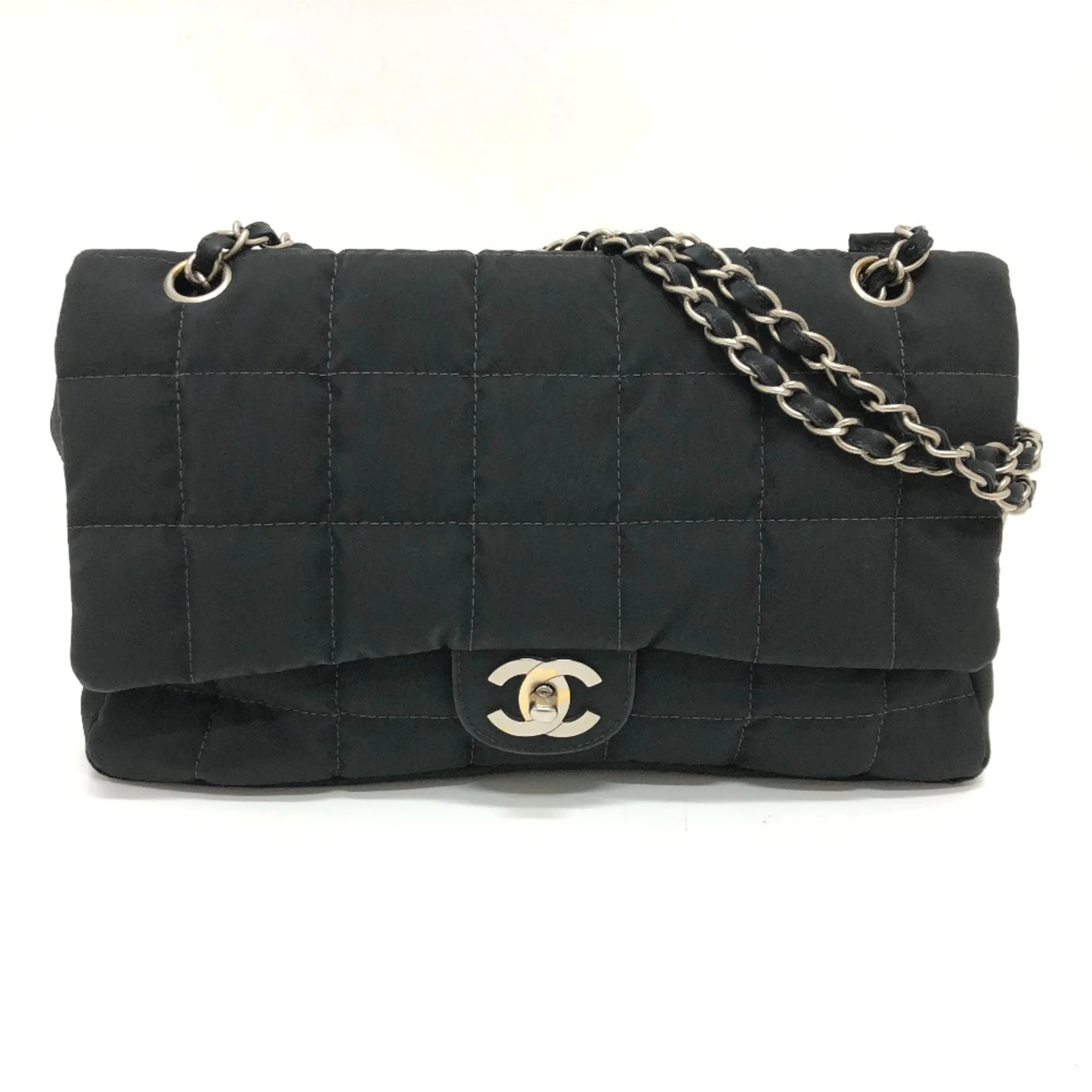 Pre-Owned Chanel CC Mark Chain Bag Crossbody Shoulder Bag Black SilverHardware (Good) | Walmart (US)