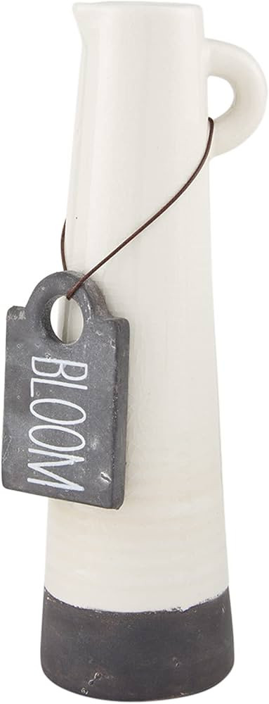 Mud Pie Crackle Glaze Vase, Cream, Large, 8.5" x 3.12" | Amazon (US)