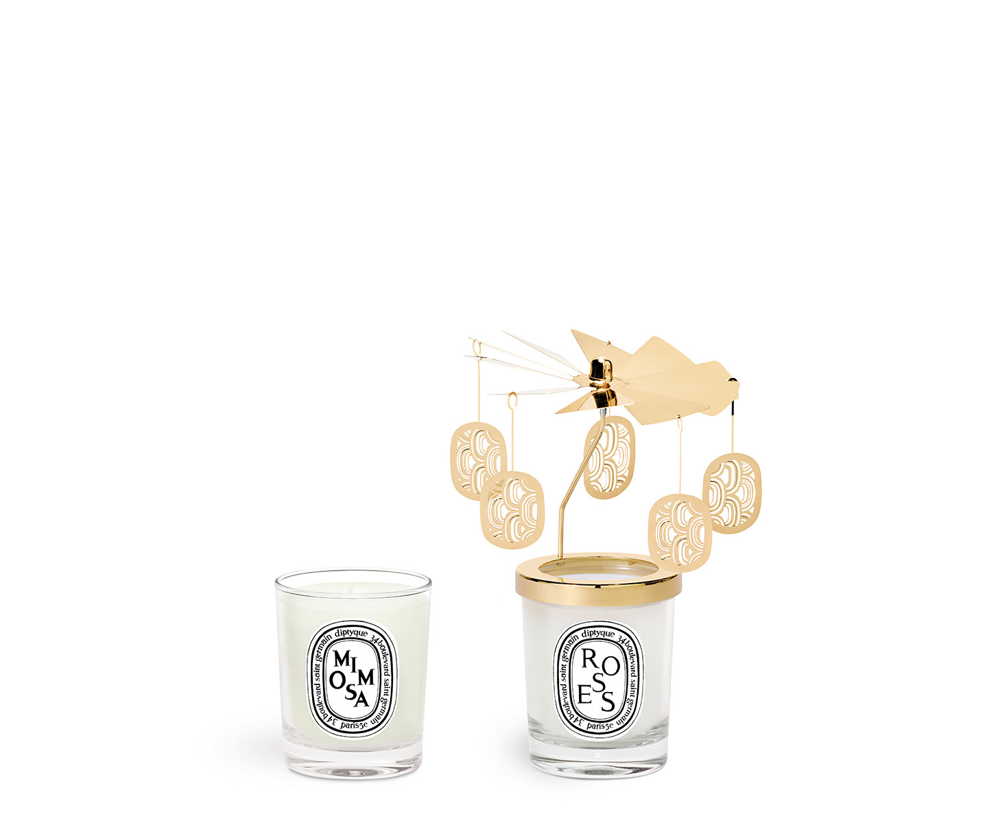 Carousel set with two 70g candles (Roses & Mimosa) - Limited Edition | diptyque (US)