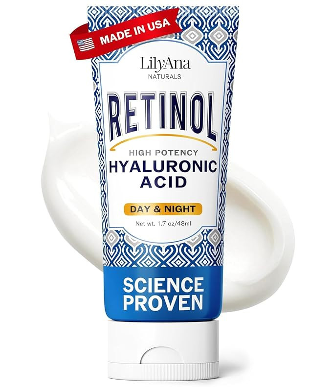 LilyAna Naturals Anti Aging Retinol Face Cream for Women – Wrinkle & Neck Cream for Firming, Re...