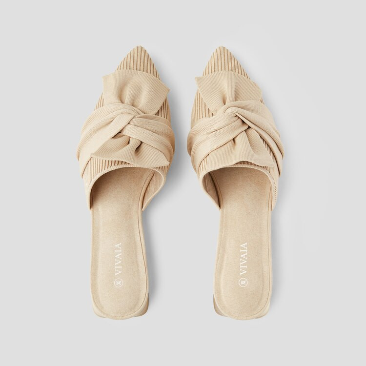 Pointed-Toe Knot Mules | VIVAIA