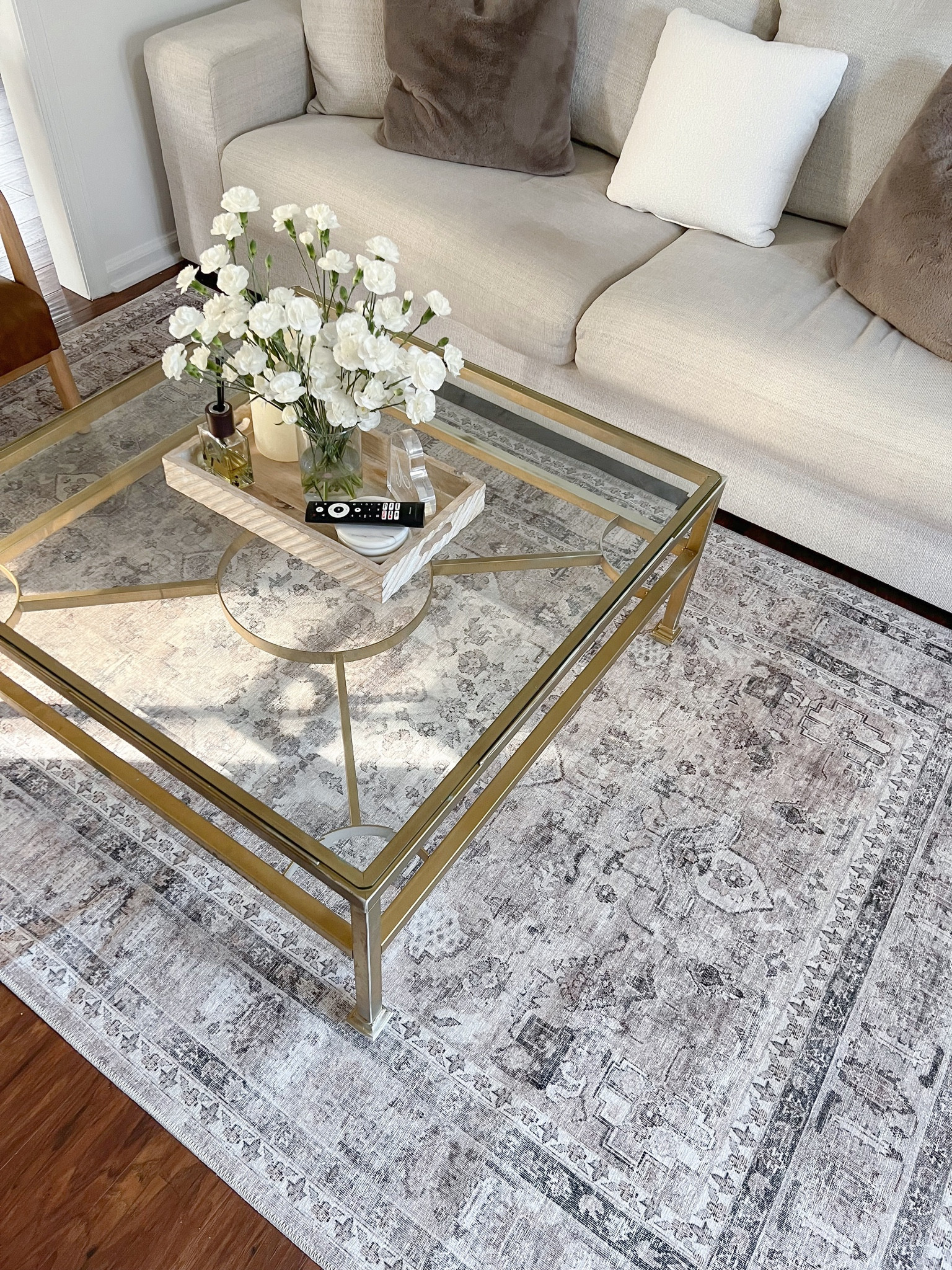 Neutral Washable Living Room Rug!🤍 The colors in this rug are the perfect blend of neutrals- taupe, gray and off white! I haven’t washed it yet but love that there is the option- perfect for pets/kids.
#neutralrug #arearug #rug #bohorug #transitionalmodern #homedecor #livingroomstyle #walmart #nuloom

#LTKstyletip #LTKsalealert #LTKhome