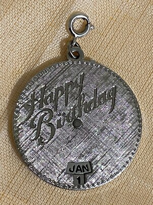 VINTAGE HAPPY BIRTHDAY CHANGEABLE MONTHS & DATES CALENDAR CHARM/PENDANT | eBay US