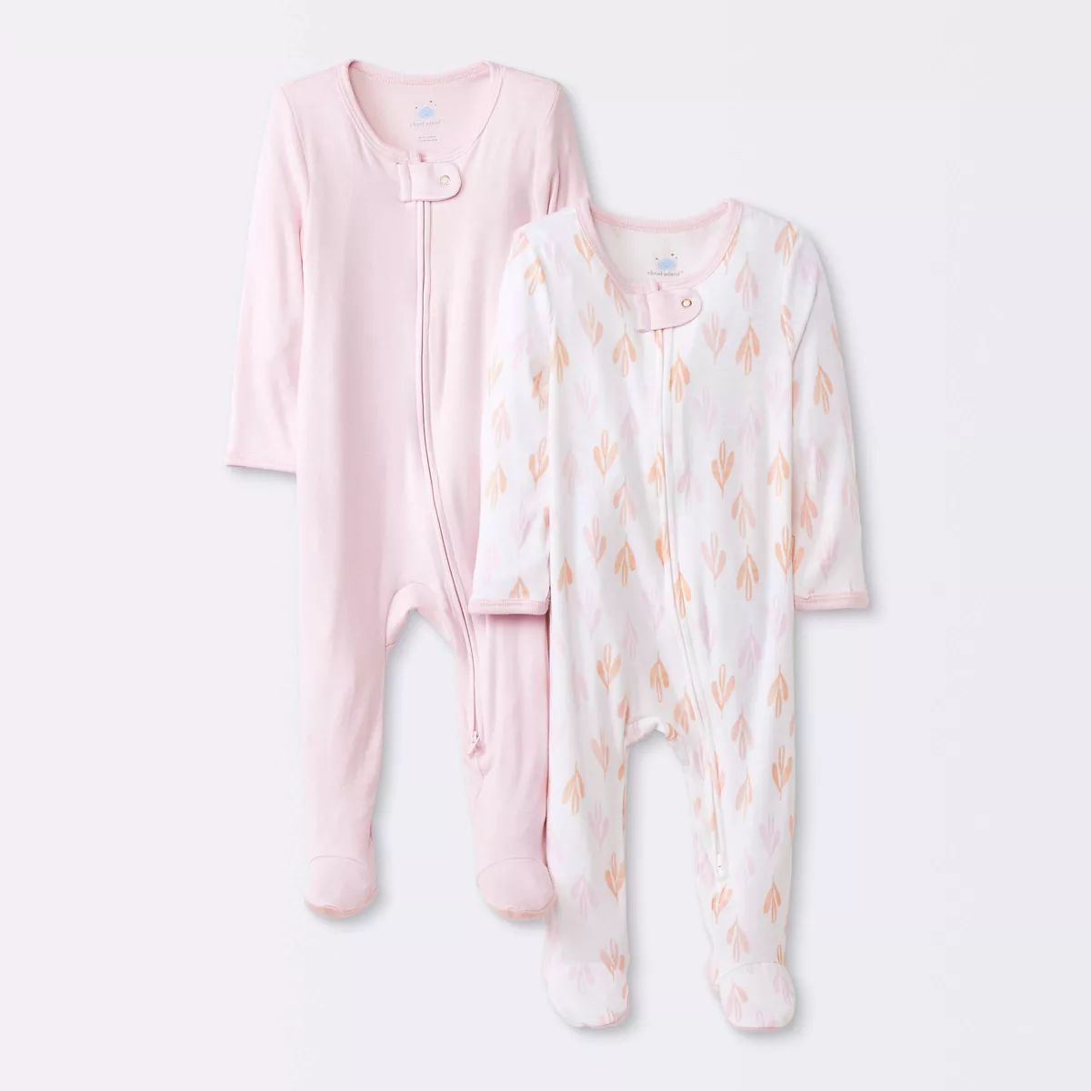 Baby Girls' 2pk Modal Blend Sleep N' Play - Cloud Island™ Pink | Target