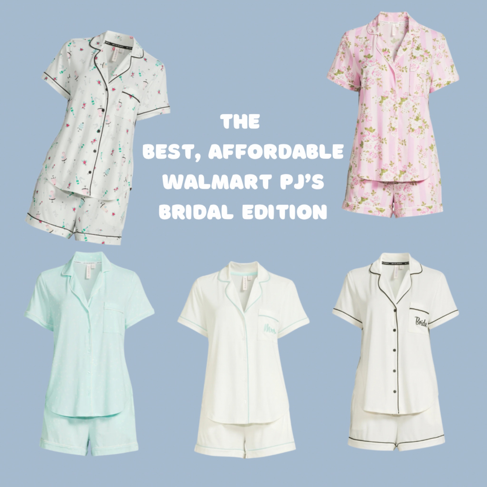 The best super affordable and comfortable Walmart PJ’s with a little bridal theme going on 💍

#LTKFindsUnder50 #LTKWedding #LTKSummerSales