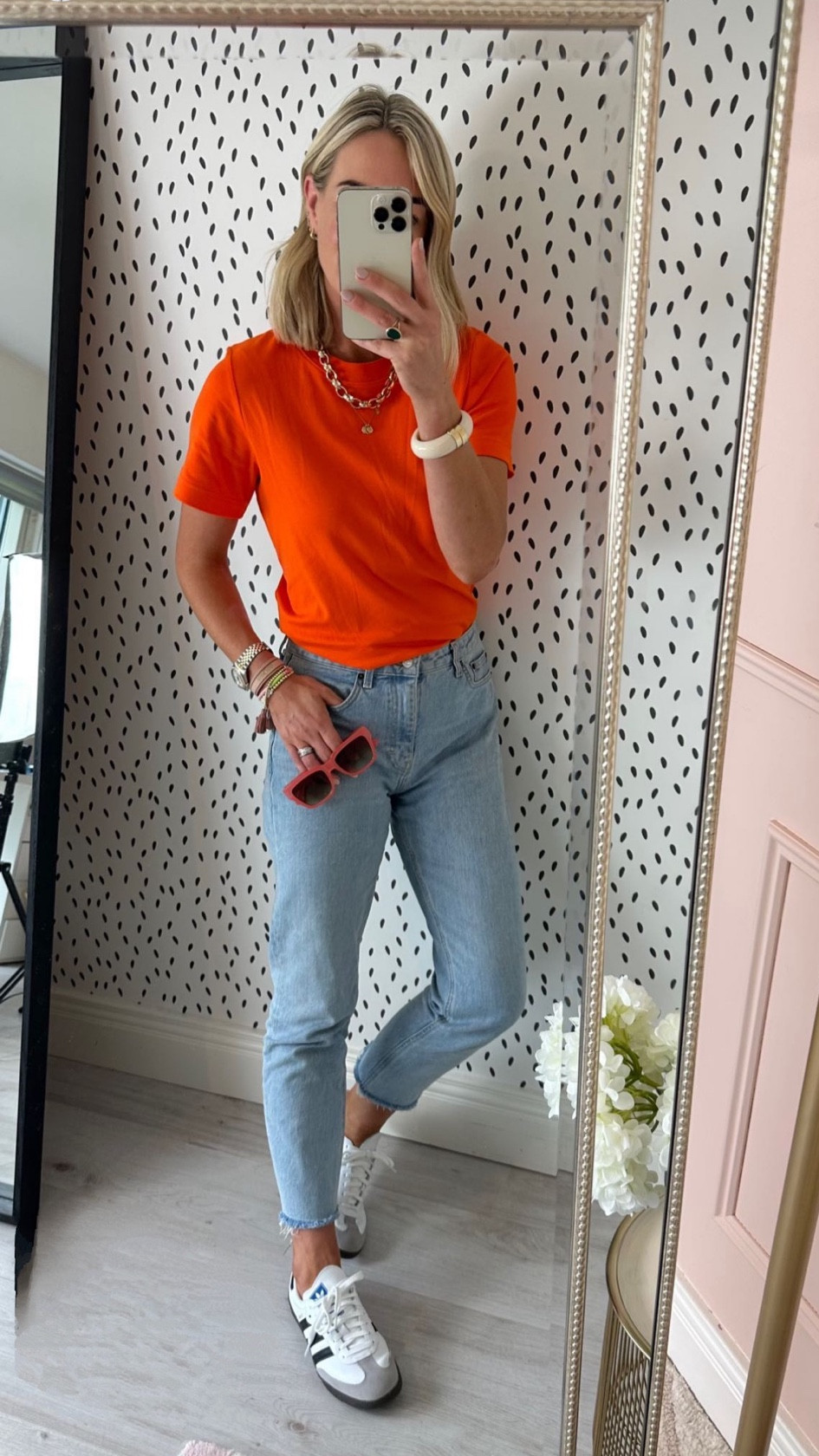 Samba Shoes, Adidas, T-shirt, Cos, Necklace, Jeans, ASOS, Sunglasses, Oliver Bonas, Bracelet, Sezane Paris 

#LTKSeasonal #LTKeurope #LTKstyletip