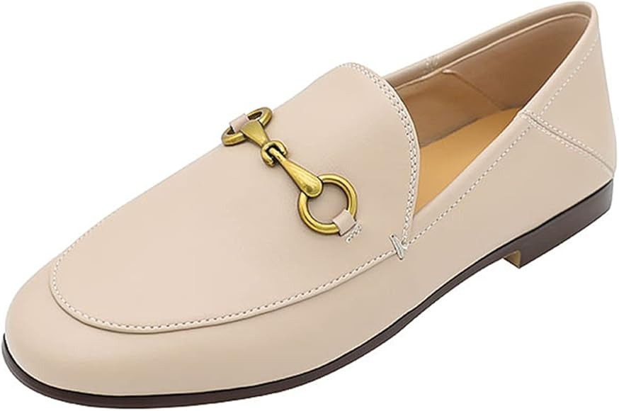 Vertundy Women's Loafers Flats Leather Pointed Toe Work Slip On Mules | Amazon (US)