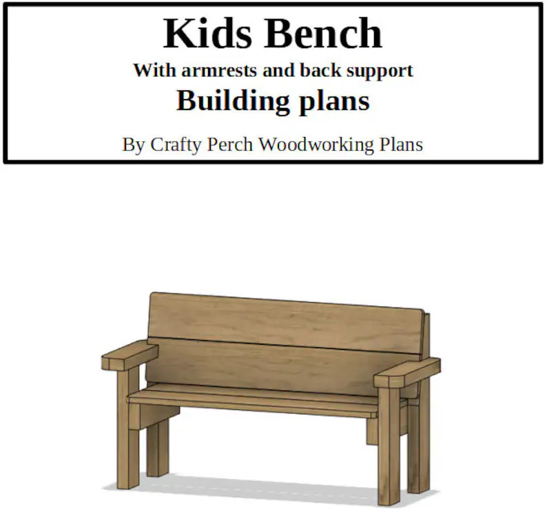 Kids Bench Woodworking Plans, PDF Plans in Imperial Measures. Children Furniture, Kids Furniture,... | Etsy (US)