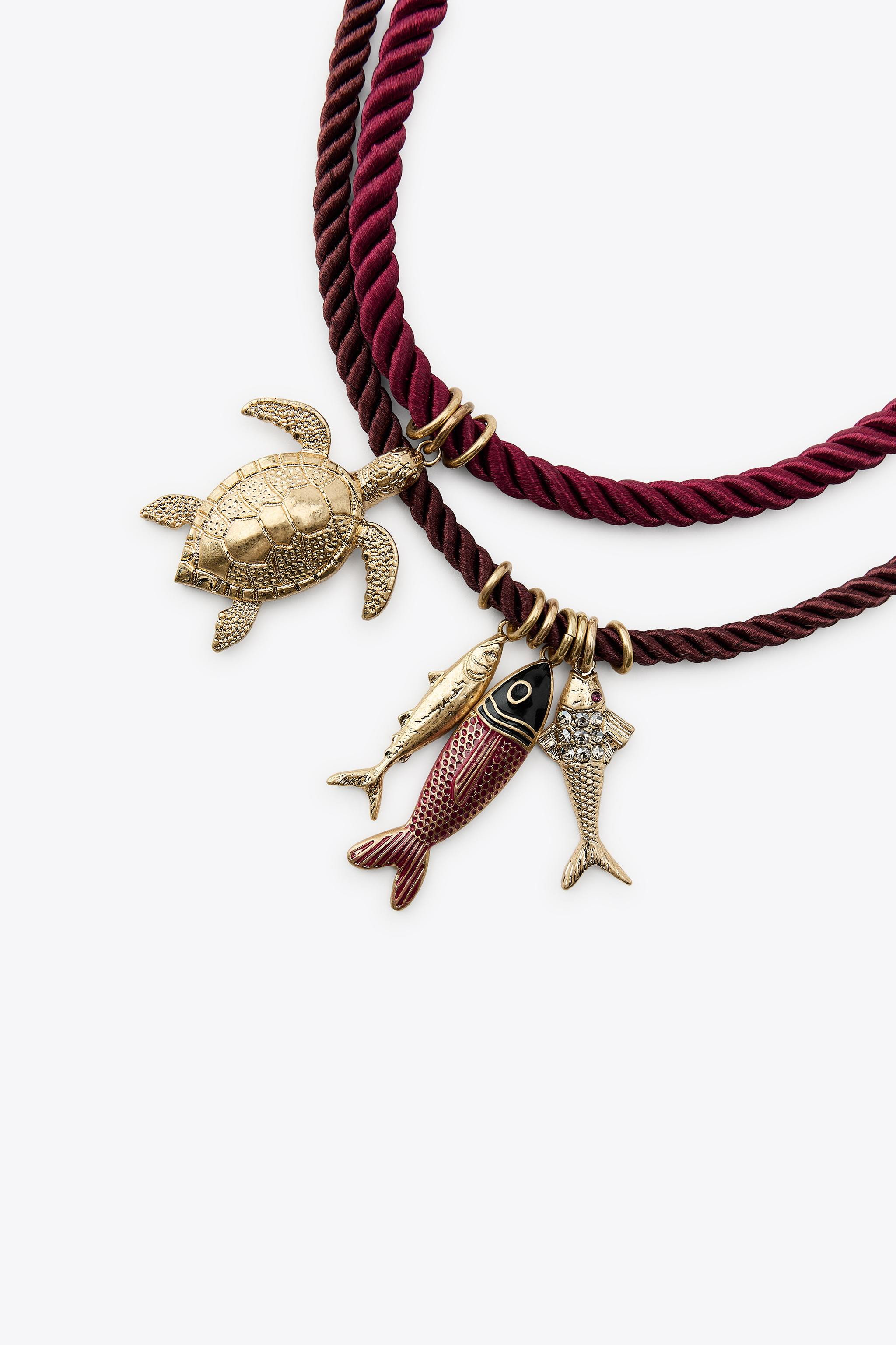 PACK OF 4 ROPE NECKLACES WITH NAUTICAL CHARMS | Zara UK