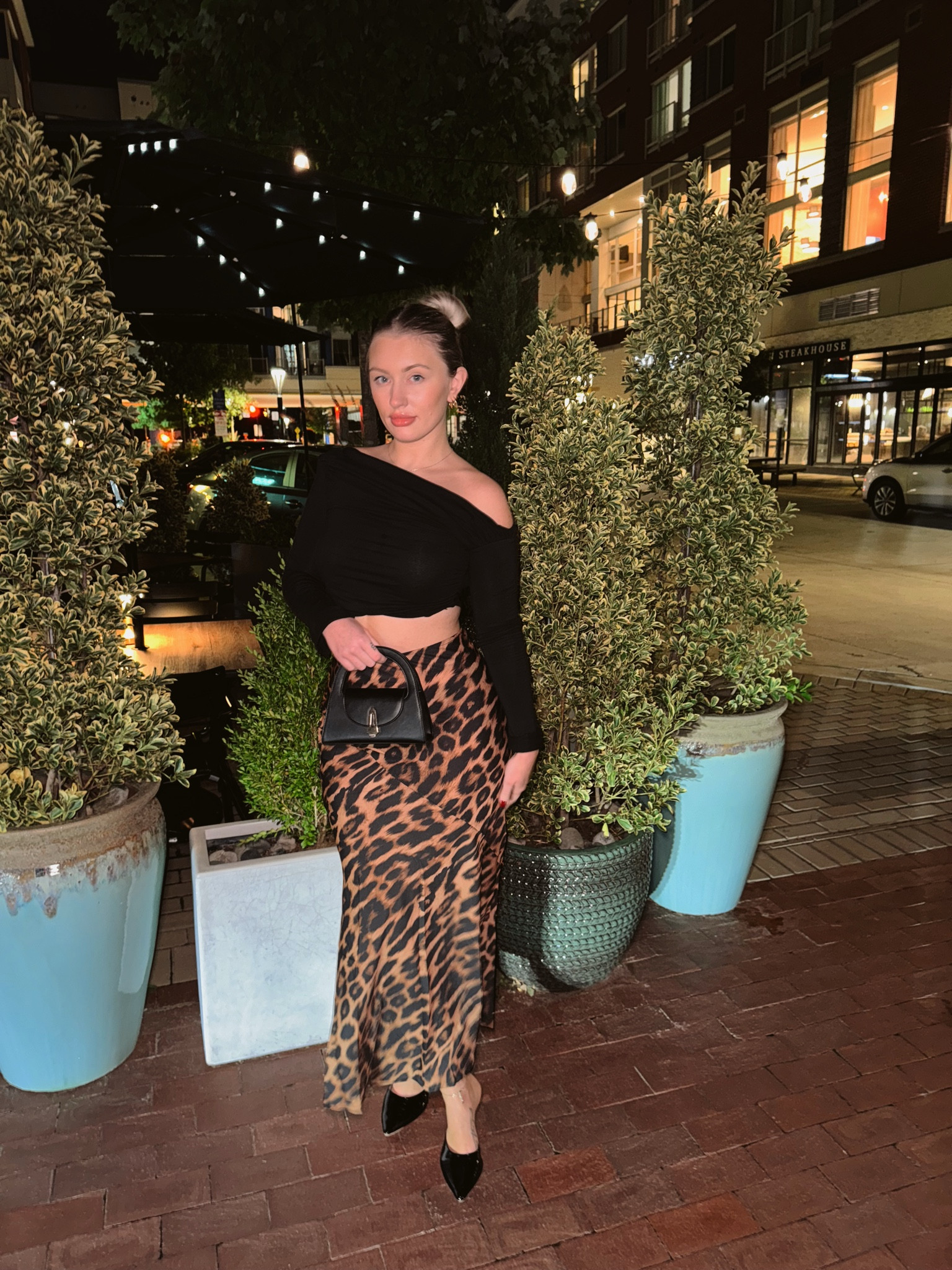 The perfect dinner fit 🤎🐆 the skirt is a size medium and true to size!

#LTKStyleTip #LTKU #LTKFindsUnder100