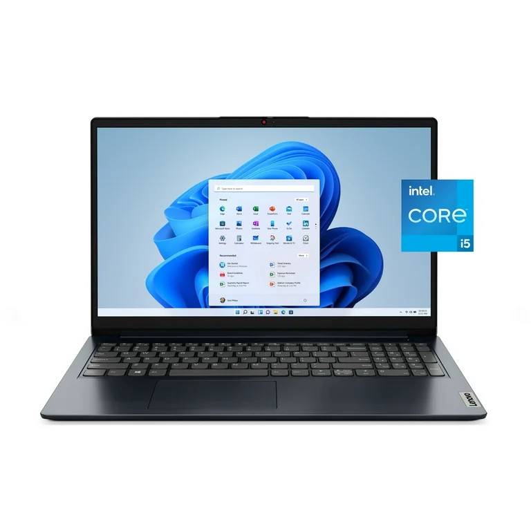 Lenovo IdeaPad 1i 15.6 inch Windows Laptop Intel Core i5-1235U 8GB RAM 256GB SSD Abyss Blue | Walmart (US)