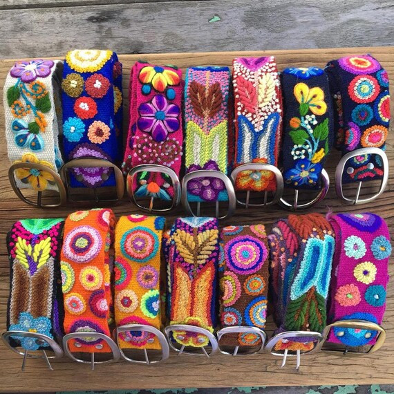 Embroidered Belts Floral Designs | Etsy (US)