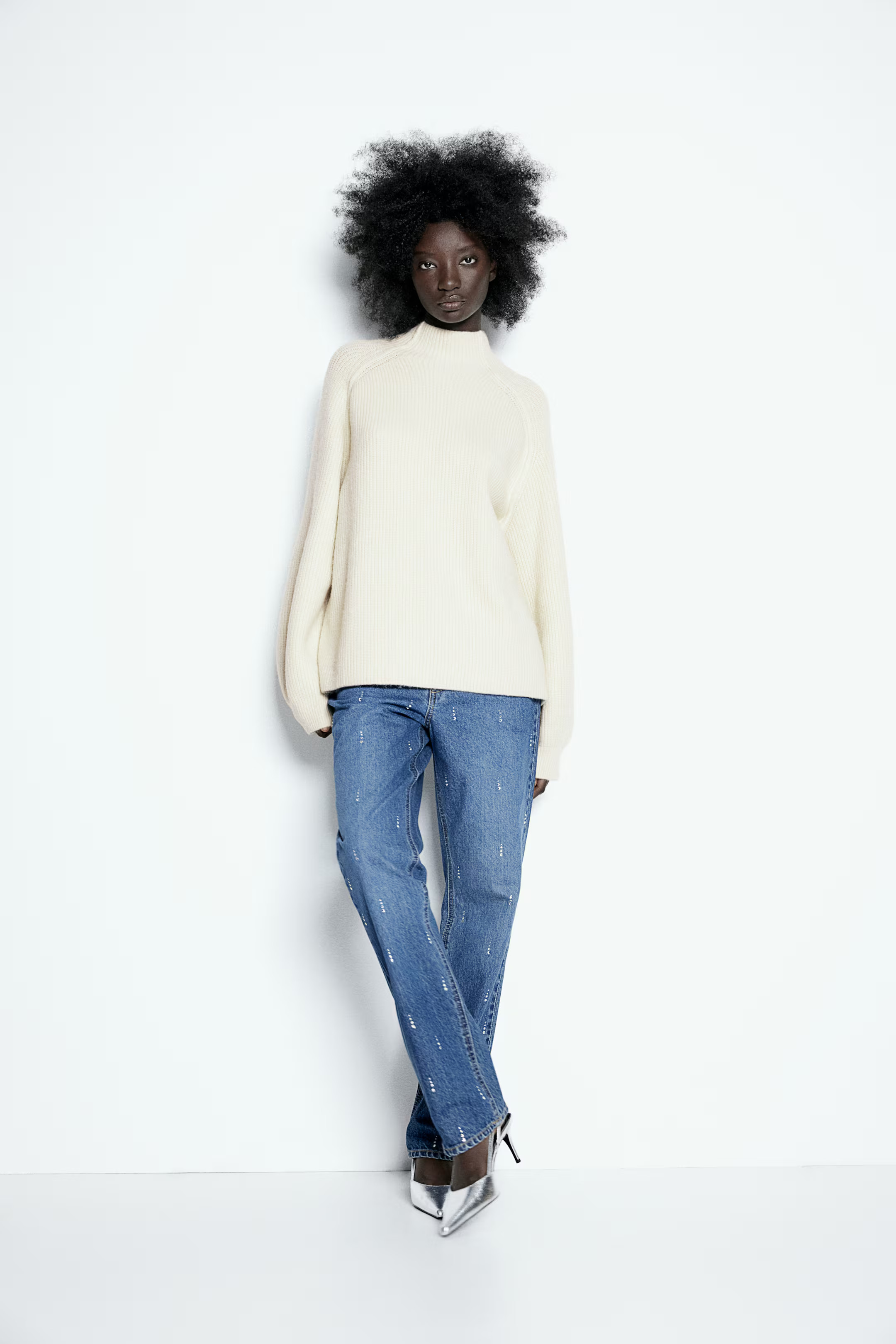Gerippter Pullover mit Turtleneck | H&M (DE, AT, CH, NL, FI)