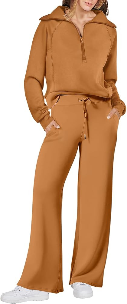 ANRABESS Women 2 Piece Outfits Sweatsuit Oversized Sweatshirt Sweatpants Tracksuit Sweat Lounge M... | Amazon (US)