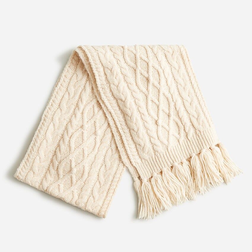 Chunky cable-knit scarf | J.Crew US