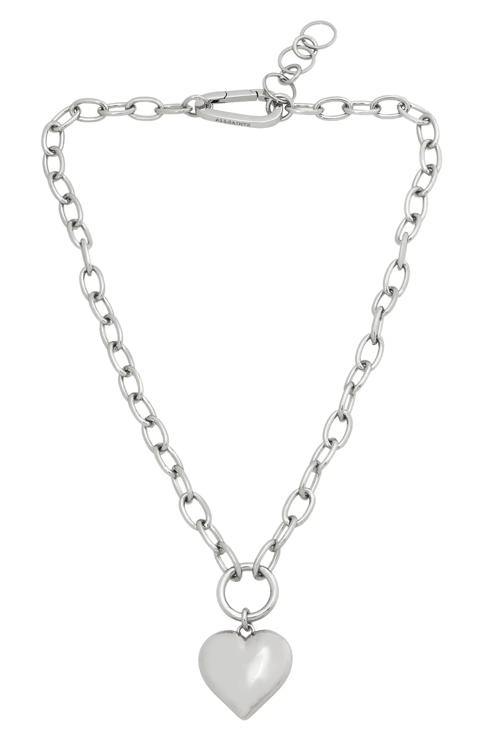 AllSaints Puffy Heart Pendant Necklace | Nordstrom | Nordstrom