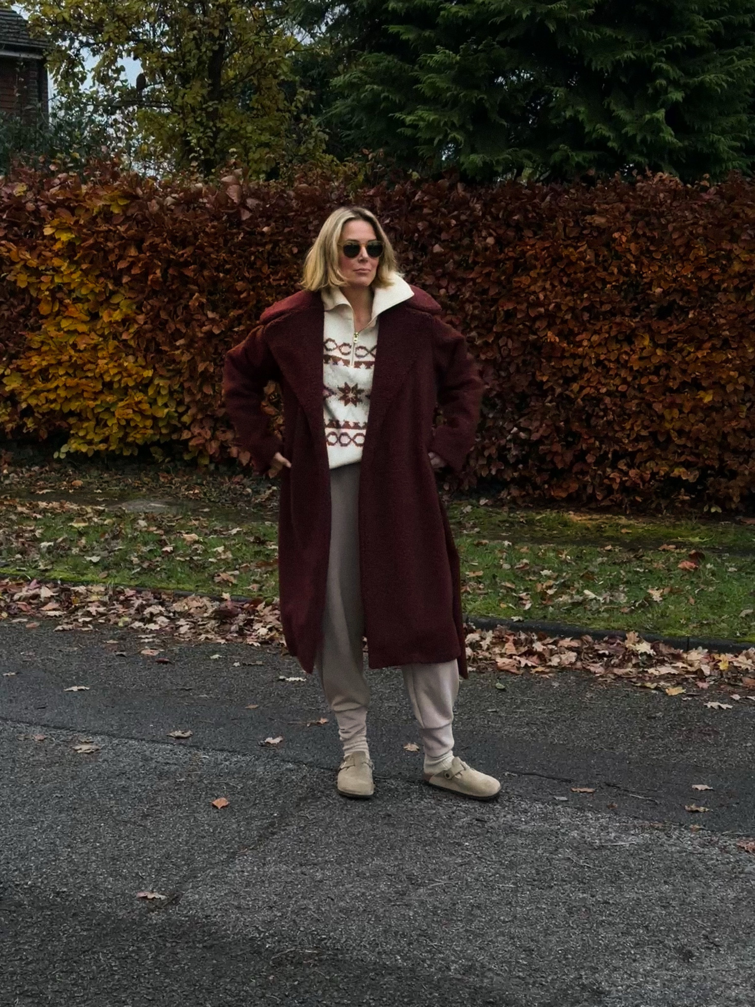 Varley
Burgundy coat
Alpine knitwear 
Fairisle knit 
Winter outfit 

#LTKwinter #LTKeurope #LTKuk