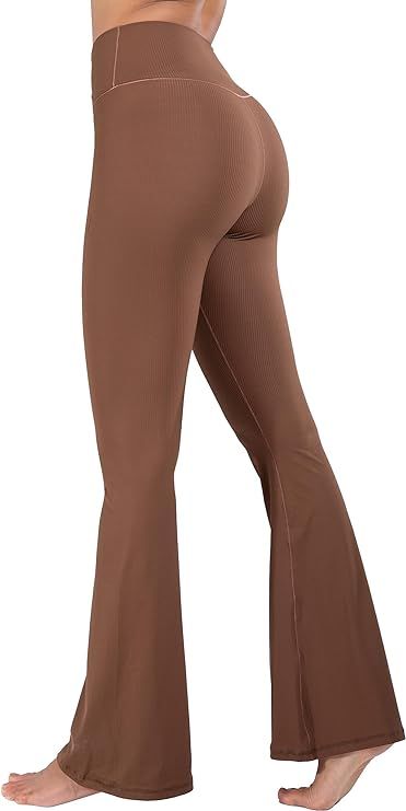 Sunzel Elerib Ribbed Crossover Flared Leggings for Women, High Waisted Tummy Control Casual Bootc... | Amazon (US)