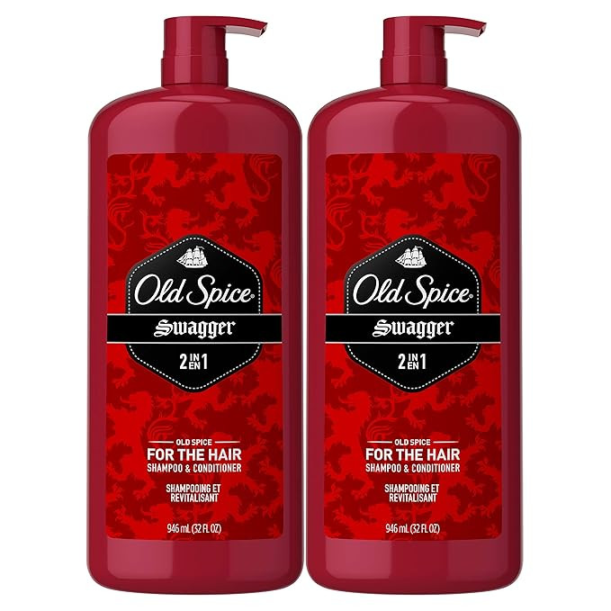 Old Spice, Shampoo and Conditioner 2 in 1, Swagger for Men, 32 Fl Oz, Pack of 2 | Amazon (US)