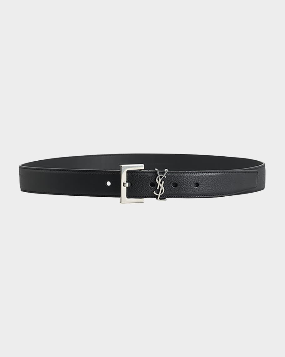 YSL Cintura Box Leather Belt | Neiman Marcus