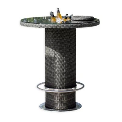 Athens Round Outdoor Pub Table with Ice Bucket in Grey | Bed Bath & Beyond