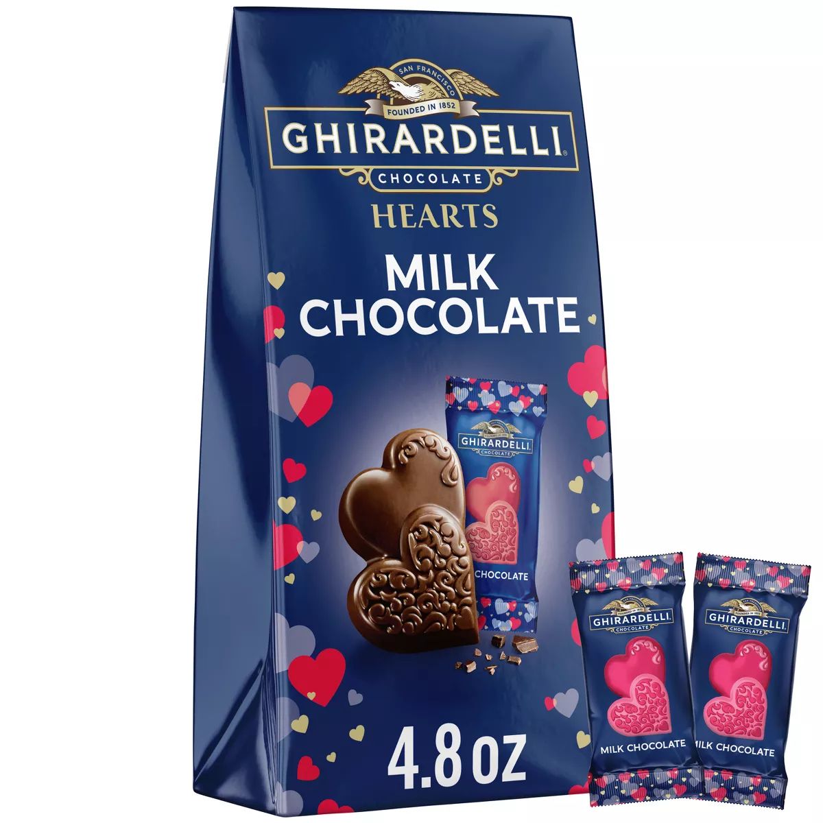 Ghirardelli Valentine's Milk Chocolate Hearts Bag - 4.8oz | Target