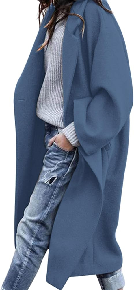 PRETTYGARDEN Womens Winter Coats 2025 Trendy Long Sleeve Notch Lapel Button Long Jackets Casual O... | Amazon (US)