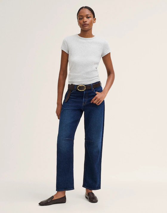 The Curvy Darted Barrel-Leg Jean in Comfort Stretch | Madewell