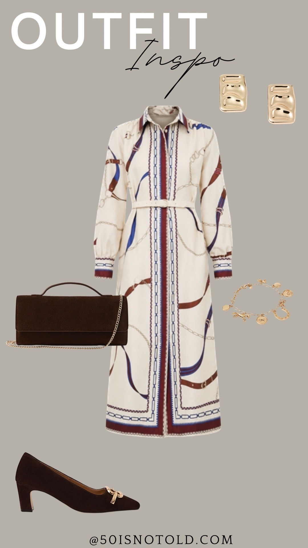 Outfit idea from Ann Taylor! This dress is gorgeous for Fall and I love the added brown, suede accessories.

#LTKWorkwear #LTKOver40 #LTKootd
